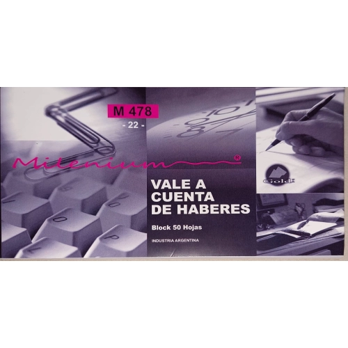 VALE A CUENTA HABERES x50h.M478