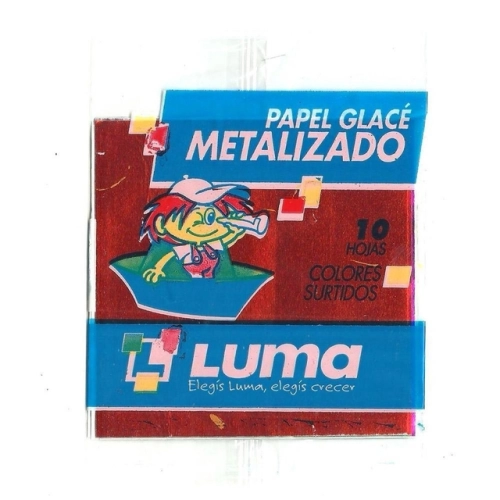 PAPEL GLASE METAL SOBRE x10u.