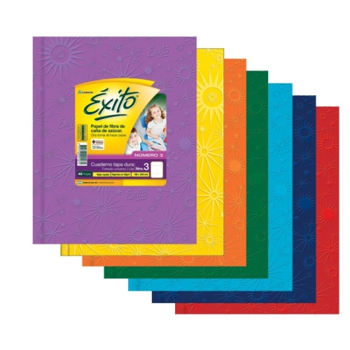 CUADERNO EXITO FORRADO x48h. LISO TAPA DURA AZUL