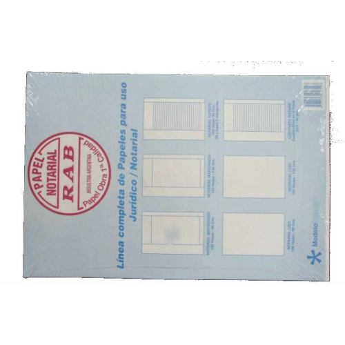 R.HOJA NOTARIAL RAB CON MARGEN x100h. LISO OFICIO