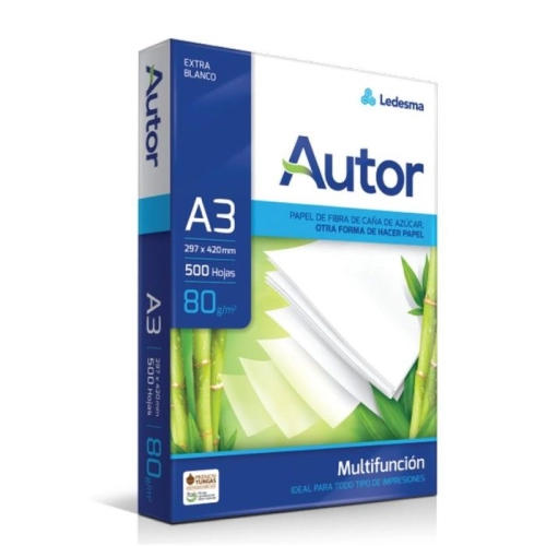 RESMA AUTOR A3 80g. DOBLE 