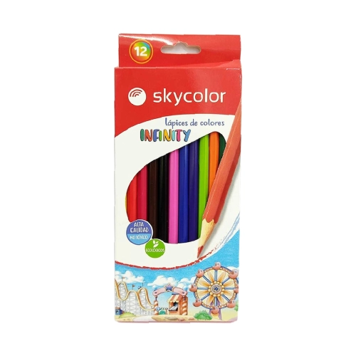 LAPICES DE COLORES SKYCOLOR x12 LARGO