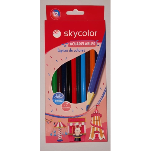 LAPICES DE COLORES SKYCOLOR ACUARELABLE x12