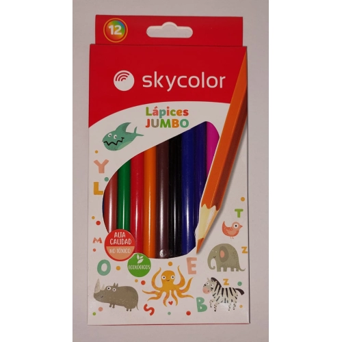 LAPICES DE COLORES SKYCOLOR JUMBO x12