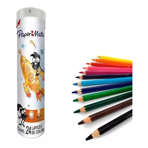LAPICES DE COLORES SYLVAPEN x24 LARGO TUBO LATA