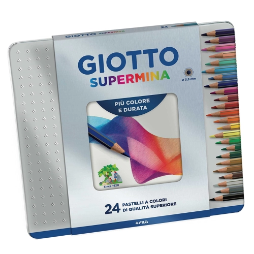 LAPICES DE COLORES GIOTTO SUPERMINA LATA x24