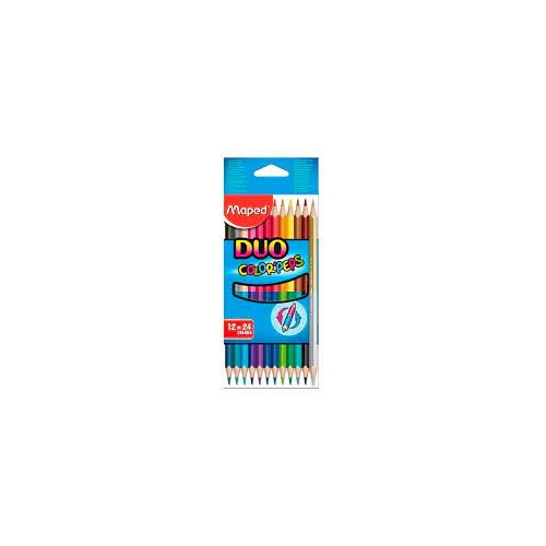 LAPICES DE COLORES MAPED x12 BICOLOR