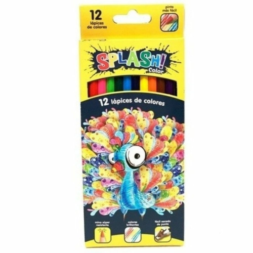 LAPICES DE COLORES FABER-CASTELL SPLASH x12 LARGO