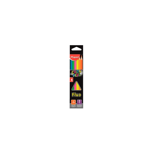 LAPICES DE COLORES MAPED x 6 FLUO