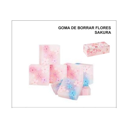 GOMA DE BORRAR FLORCITAS CUADRADAS 