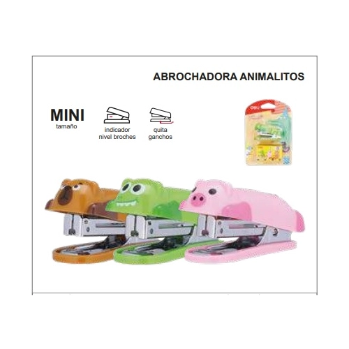 ABROCHADORA ANIMALES KIT BLISTER CON GANCHOS 10-12 HOJAS