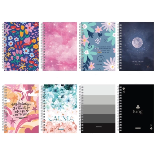 CUADERNO BE POSITIVE A4 (21 X 29.7) TAPA DURA x100h. RAYADO VARIOS
