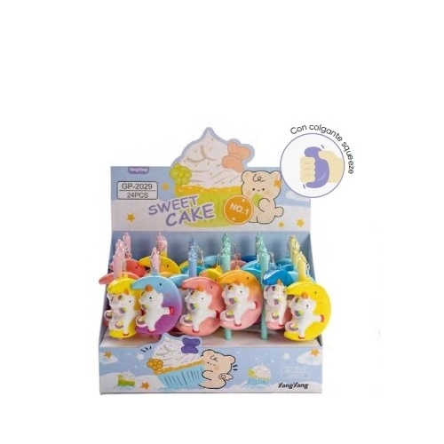 BOLIGRAFO CON COLGANTE SQUEEZE UNICORNIO