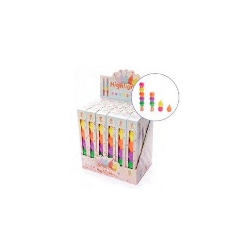 MINI RESALTADOR CUPCAKE BLISTER x5 FLUO