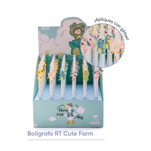 BOLIGRAFO RETRACTIL CUTE FARM 445