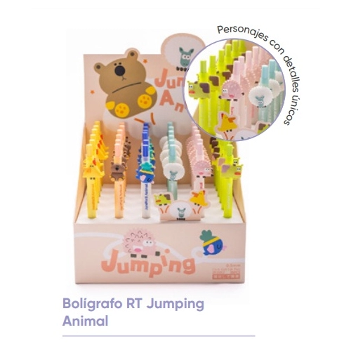 BOLIGRAFO RETRACTIL JUMPING ANIMAL 448