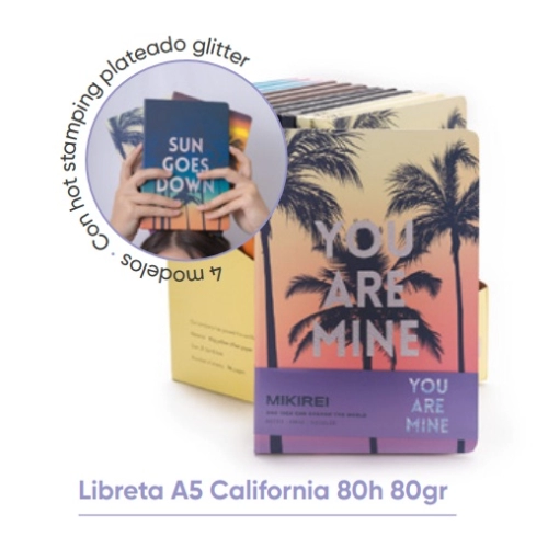 LIBRETA A5 CALIFORNIA 466 x80h.