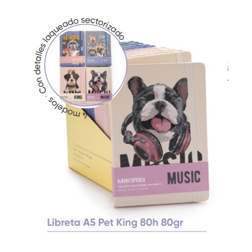 LIBRETA A5 PET KING 469 x80h.