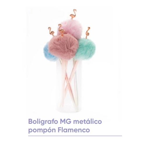 BOLIGRAFO METALICO POMPON FLAMENCO 396