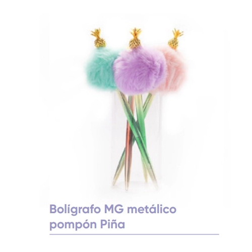 BOLIGRAFO METALICO POMPON PIÑA 397