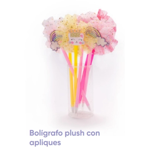 BOLIGRAFO PLUSH CON APLIQUES 414
