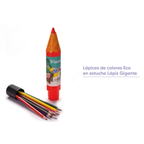 LAPICES DE COLORES ECO x12 EN ESTUCHE LAPIZ GIGANTE 419