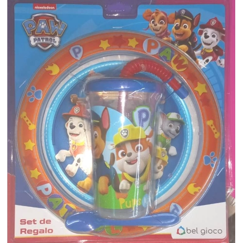 BLISTER PLATO + VASO SPORT PAW PATROL