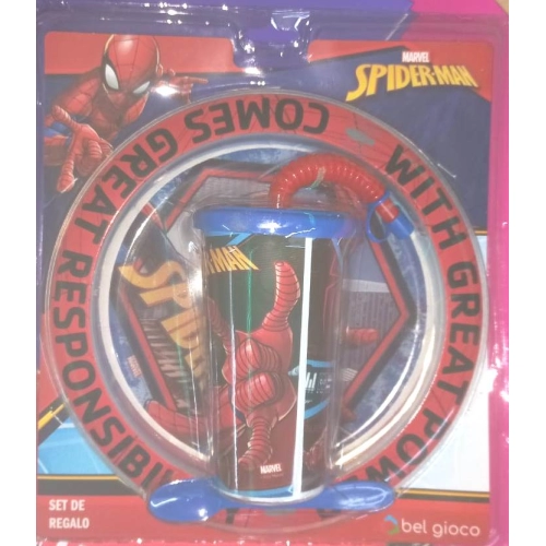 BLISTER PLATO + VASO SPORT SPIDERMAN