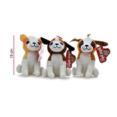 PELUCHE PERROS 3 RAZAS 15cm. 4472