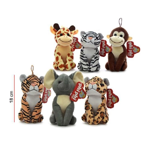 PELUCHE ANIMALES SENTADOS 18cm. 4476