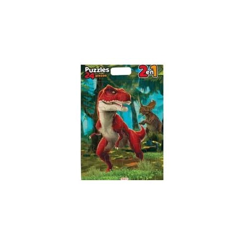 JUEGO CUBI PUZZLE x24 PIEZAS DINO 2en1