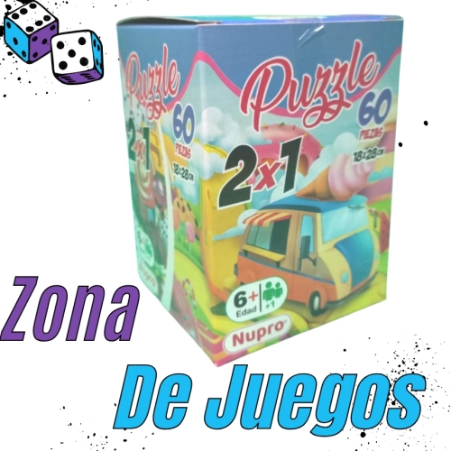 JUEGO PUZZLE x60 PIEZAS 2x1 DULCE