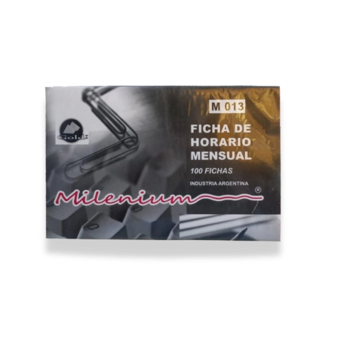 FICHA RELOJ IBM MENSUAL M013 MILENIUM