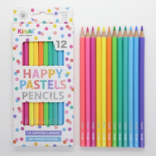LAPICES DE COLORES KIRUKI x12 PASTEL