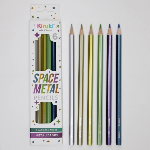 LAPICES DE COLORES KIRUKI x6 METALIZADO