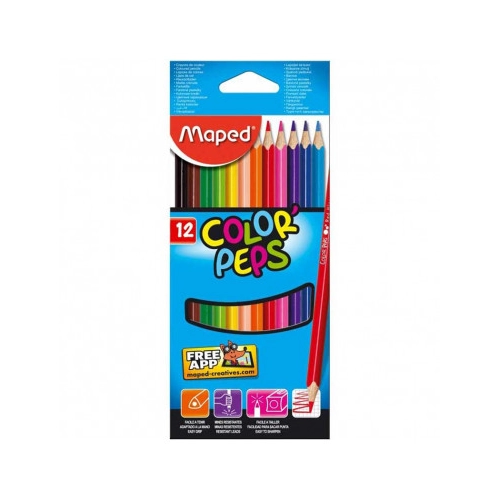 LAPICES DE COLORES MAPED x12 LARGO