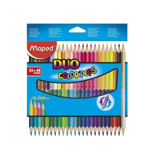 LAPICES DE COLORES MAPED x24 BICOLOR