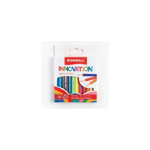 LAPICES DE COLORES SIMBALL INNOVATION x12 CORTO