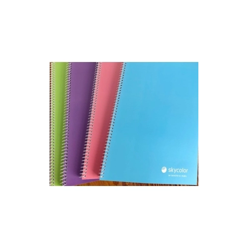CUADERNO SKYCOLOR 22x29,7 x80h. TAPA PLASTICA