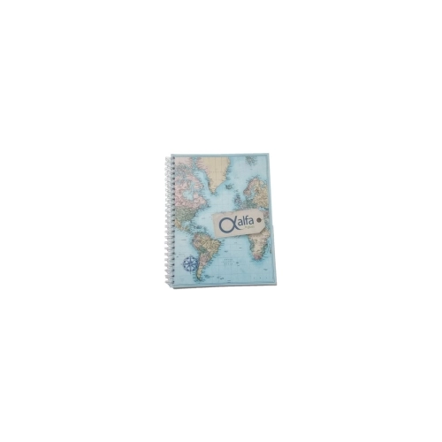 CUADERNO ALFA CON ESPIRAL x42h. (16 x 21)