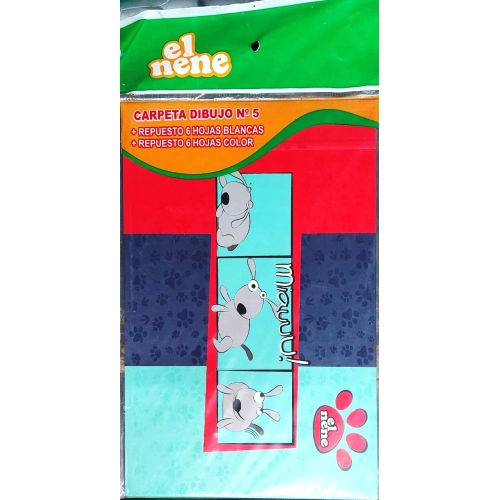 CARPETA N*5 EL NENE BLANCO x6h. COLOR