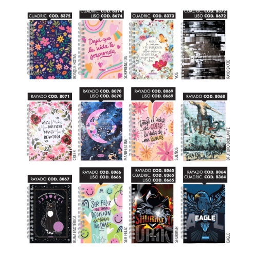 CUADERNO BE POSITIVE 21x27 TAPA DURA x80 RAYADO 