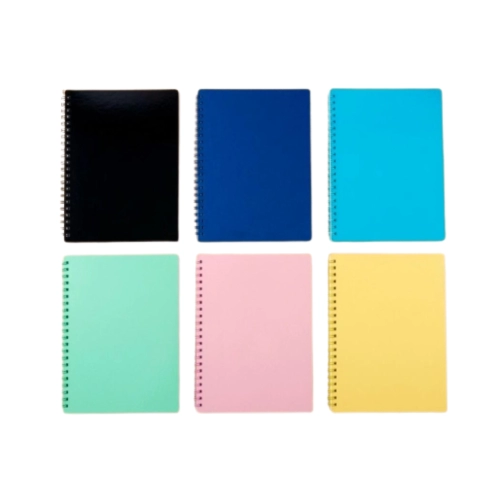CUADERNO DECORLINE A4 TAPA PLÁSTICA X100 HJS RAYADO