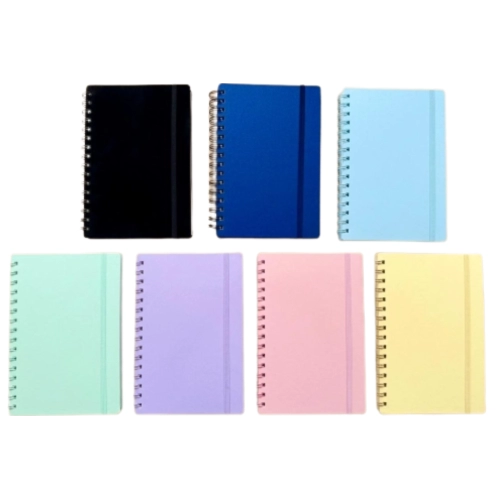 CUADERNO DECORLINE A5 TAPA PLÁSTICA X100 HJS RAYADO