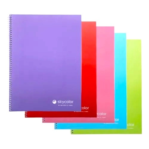CUADERNO SKYCOLOR 22x29,7 x80h. TAPA PLASTICA